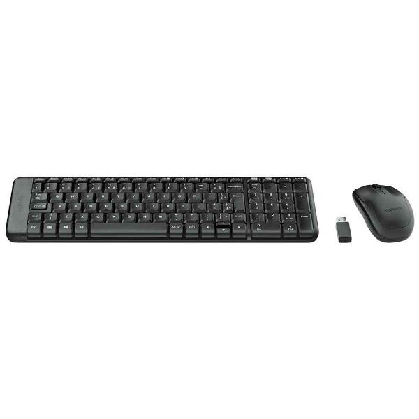 Kit Teclado E Mouse Sem Fio Logitech Mk220 Preto
